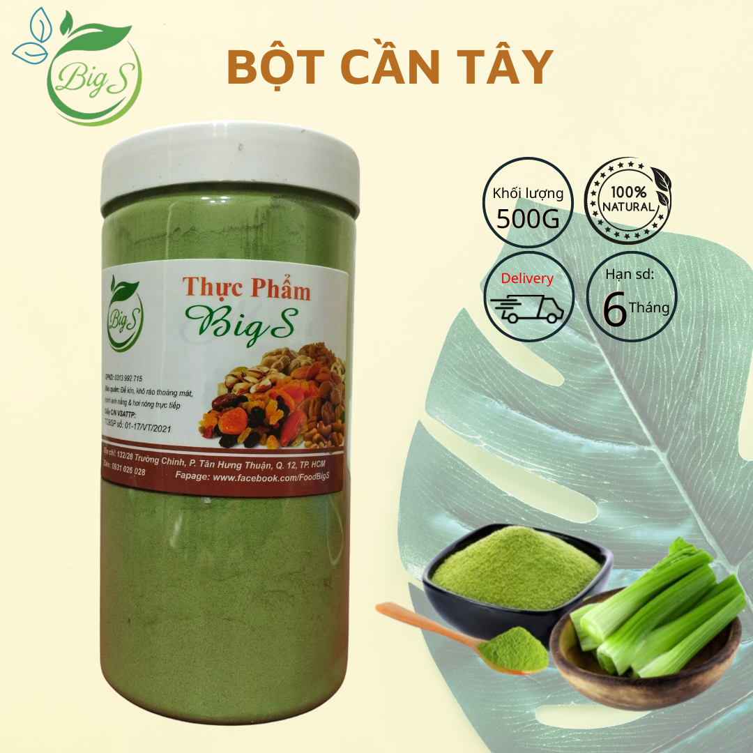 Bột cần tây sấy lạnh nguyên chất bigs 500g