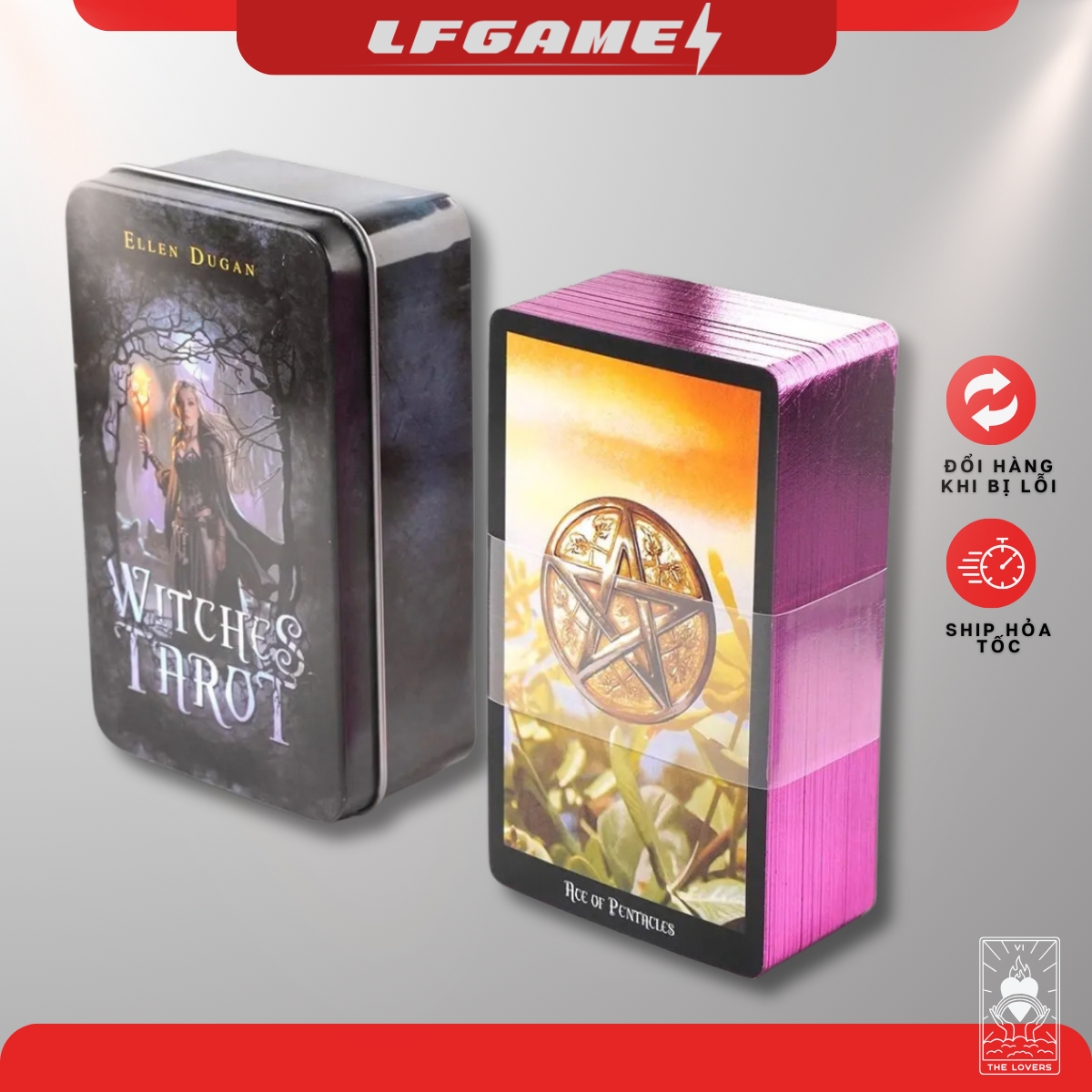 Bộ bài tarot witches hộp thiếc cao cấp 78 lá