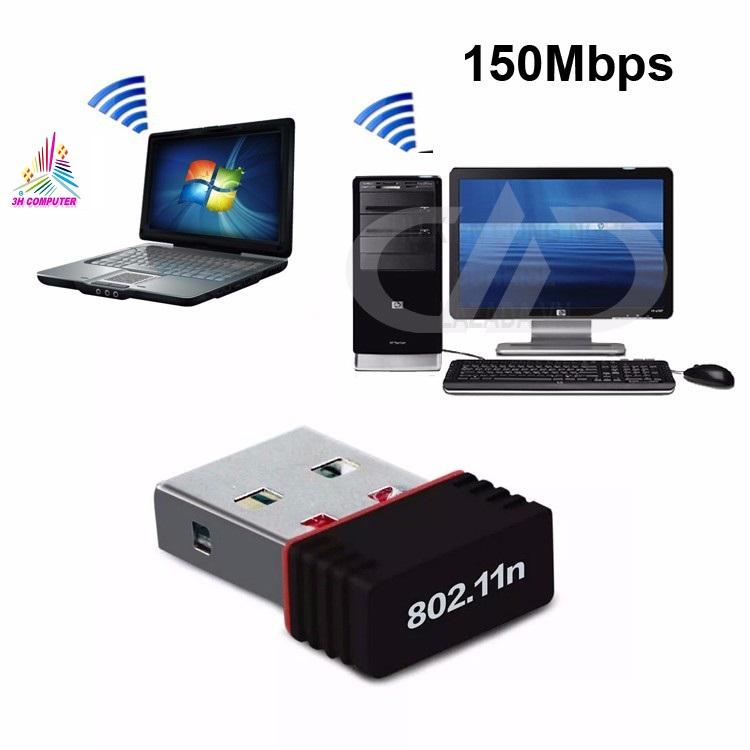 USB Thu Wifi cho Laptop Ussb thu sóng wifi cho máy tính PC NANO 802 Cung