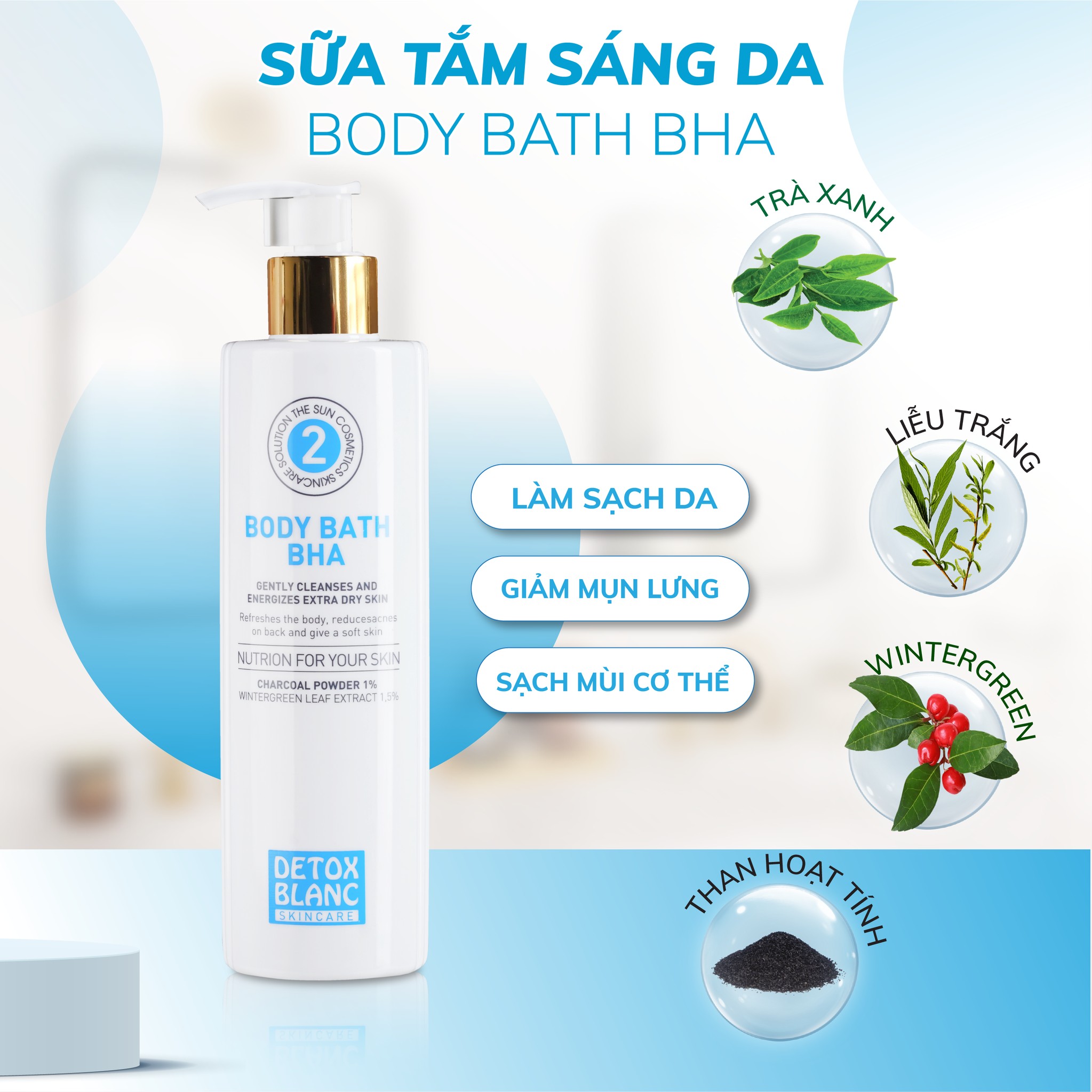 SỮA TẮM TRẮNG BODY BATH BHA DETOXBLANC