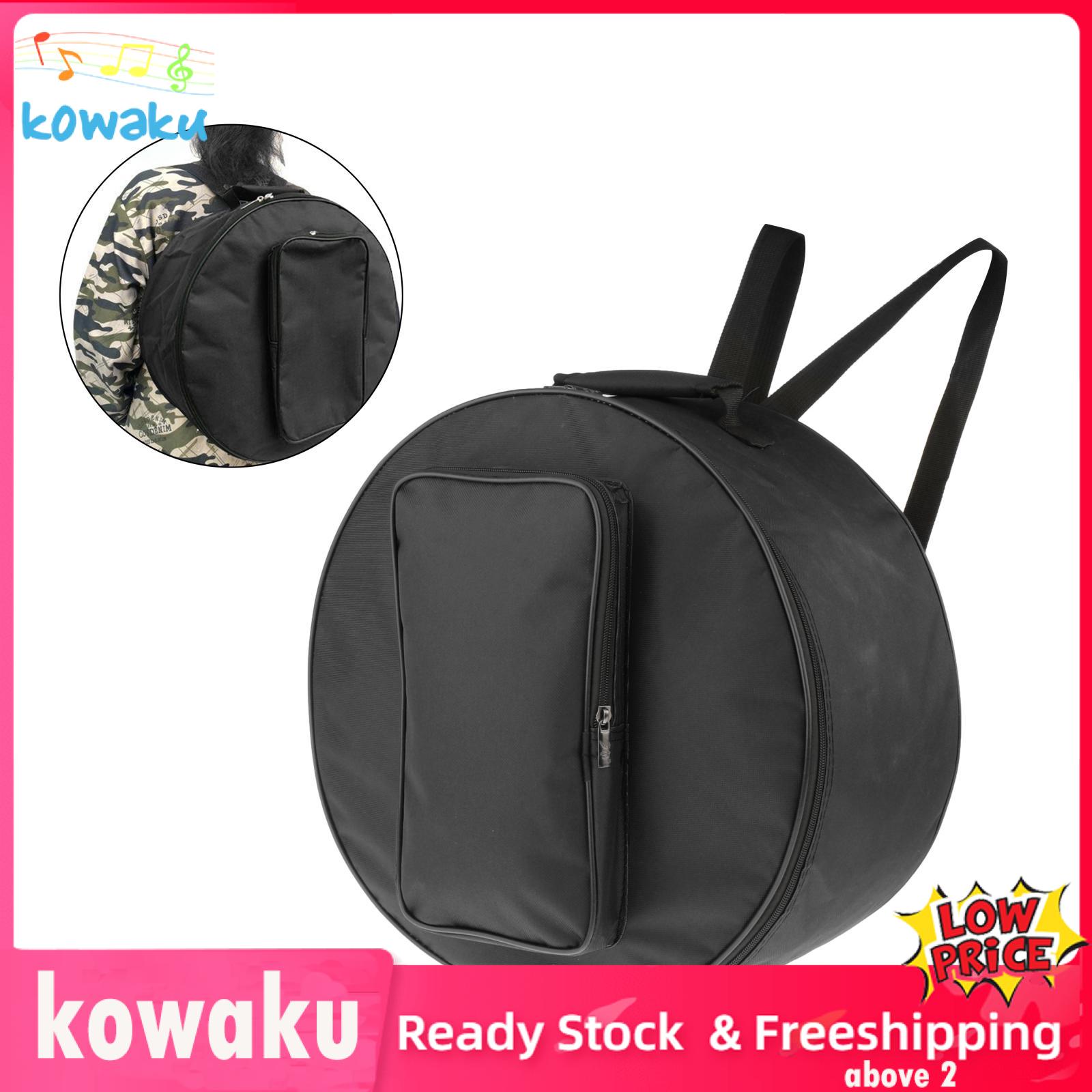 kowaku Snare Drum Bag Case Storage Bag with Shoulder Strap Outside Pockets