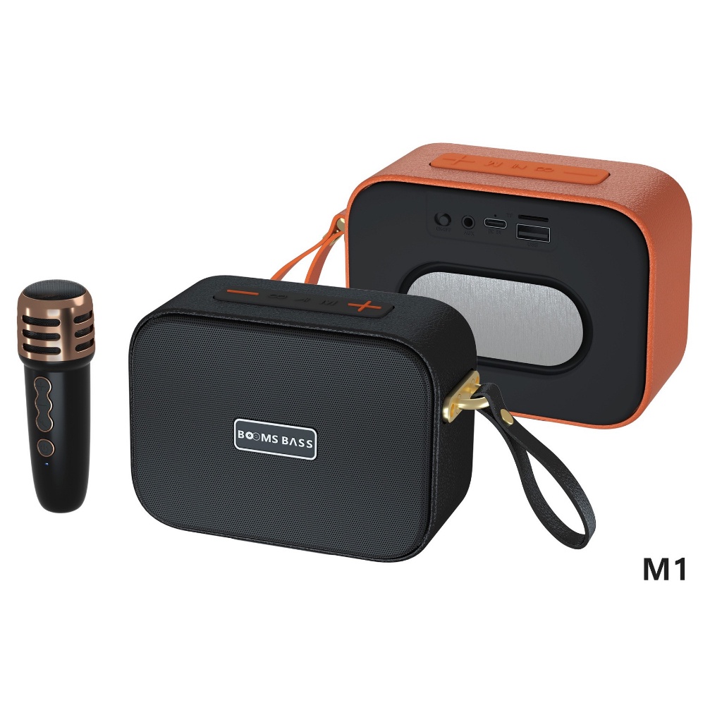 Loa bluetooth mini karaoke, loa bluetooth mini karaoke kèm mic boombass m2203 không dây, kèm 01 mic hát công suất lớn – nhỏ gọn tiện lợi cao cấp.