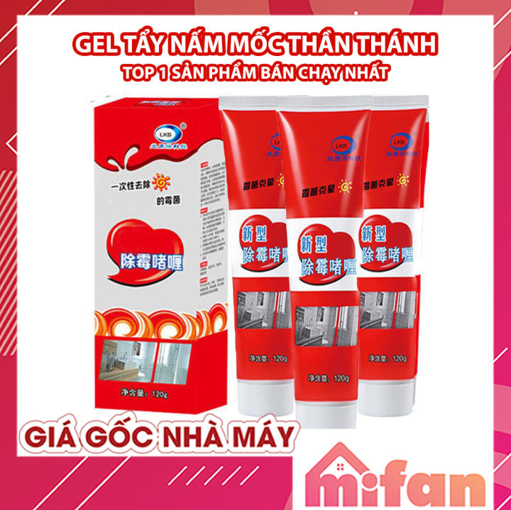 Gel tẩy mốc đa năng LKB 120ml – Tẩy nấm mốc silicon, gioăng cao su máy giặt, mốc chân tường, mốc bàn chải máy, mốc máy rửa mặt – LOẠI CỰC MẠNH