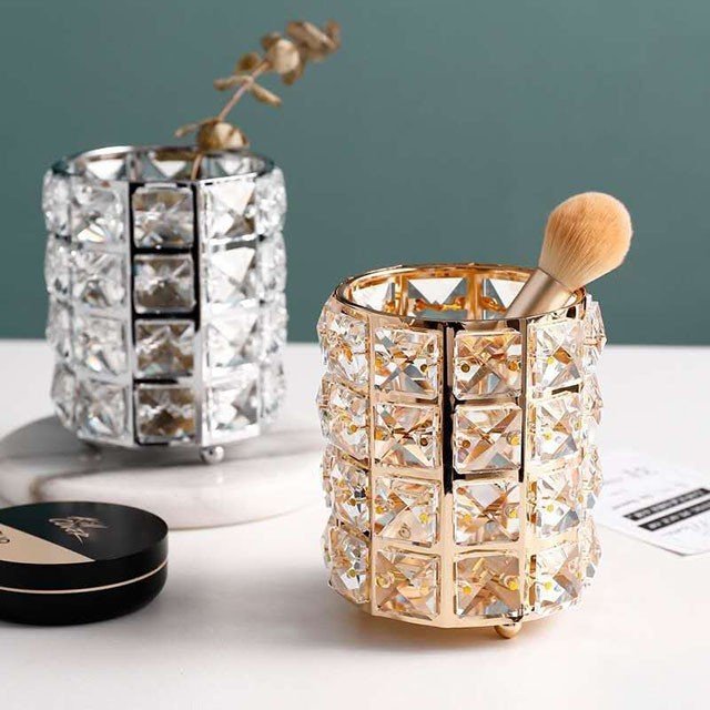 Lọ Pha Lê Đựng Cọ Trang Điểm - Đồ Trang Trí