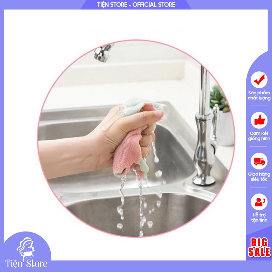 Combo 2 Chiếc Khăn lau bếp đa năng 2 LỚP siêu thấm nước , siêu mềm mịn