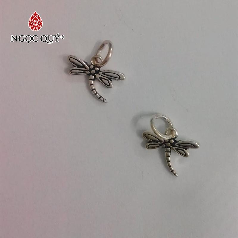 Charm bạc hình chuồn chuồn treo 11x12x2mm - Ngọc Qúy Gemstones
