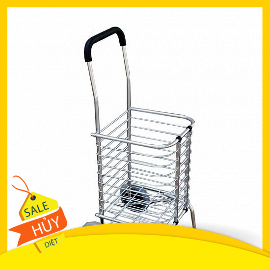 Xe kéo đi chợ đa năng inox 2 bánh