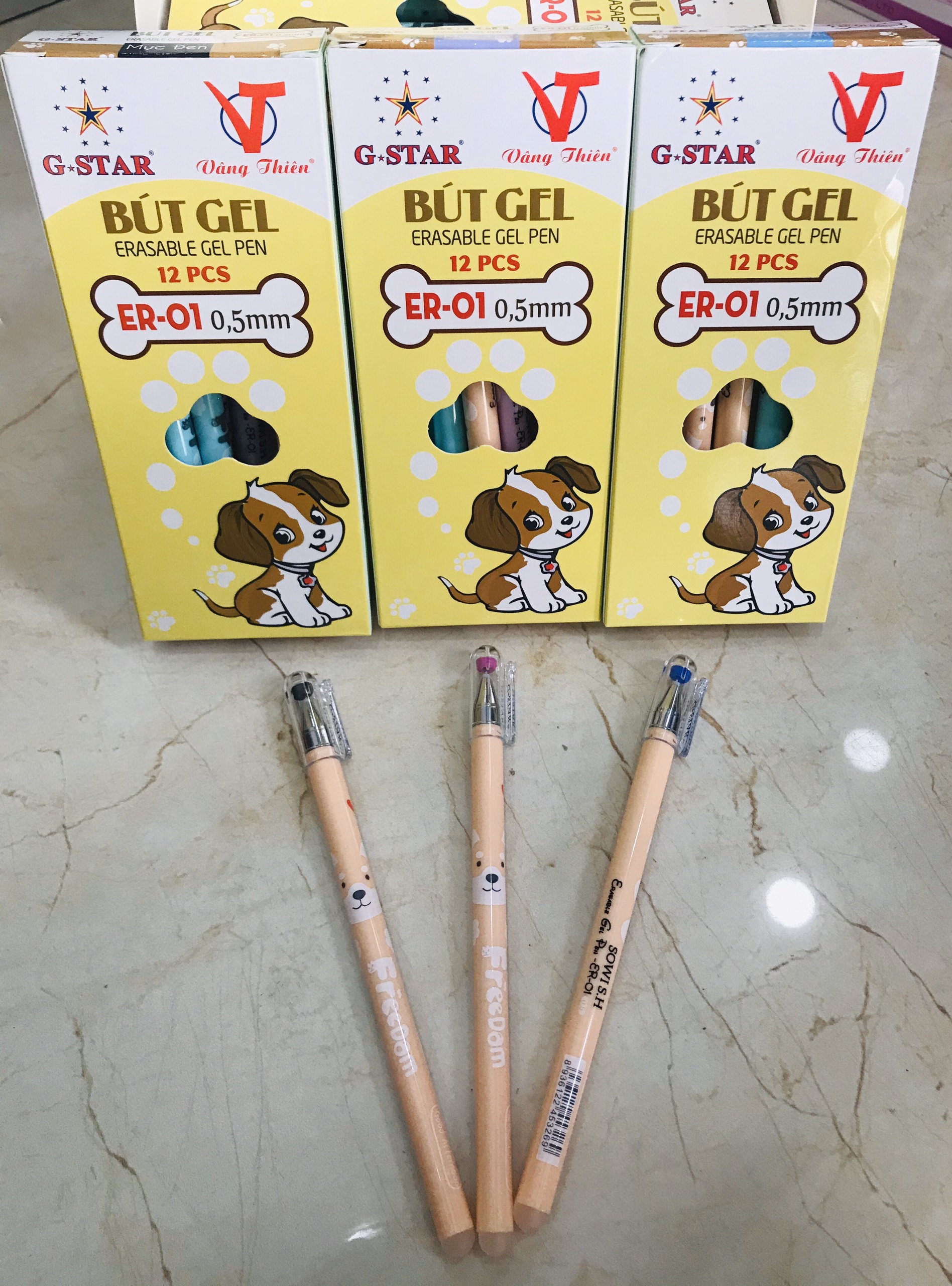 Bút Gel xóa được tím G-Star ER-01 (12 cây/ hộp)