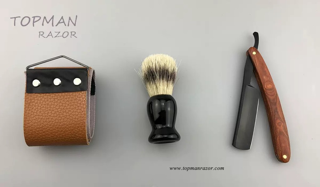 Bộ đồ cạo râu cao cấp hộp gỗ Topman