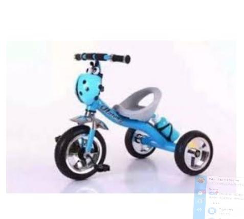 XE ĐẠP 3 BÁNH BÌNH NƯỚC GIỎ BỌ MÀU ĐỎ CHO BÉ
