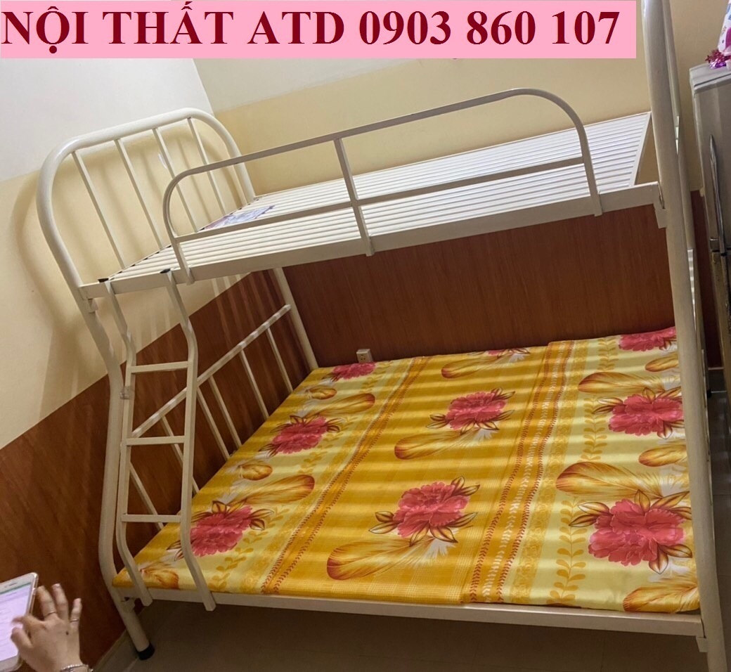 [HCM]Giường tầng sắt giá rẻ-giường sắt 2 tầng đủ kích thước- bảo hành 2 năm - hình ảnh giường thực tế y hình 100%