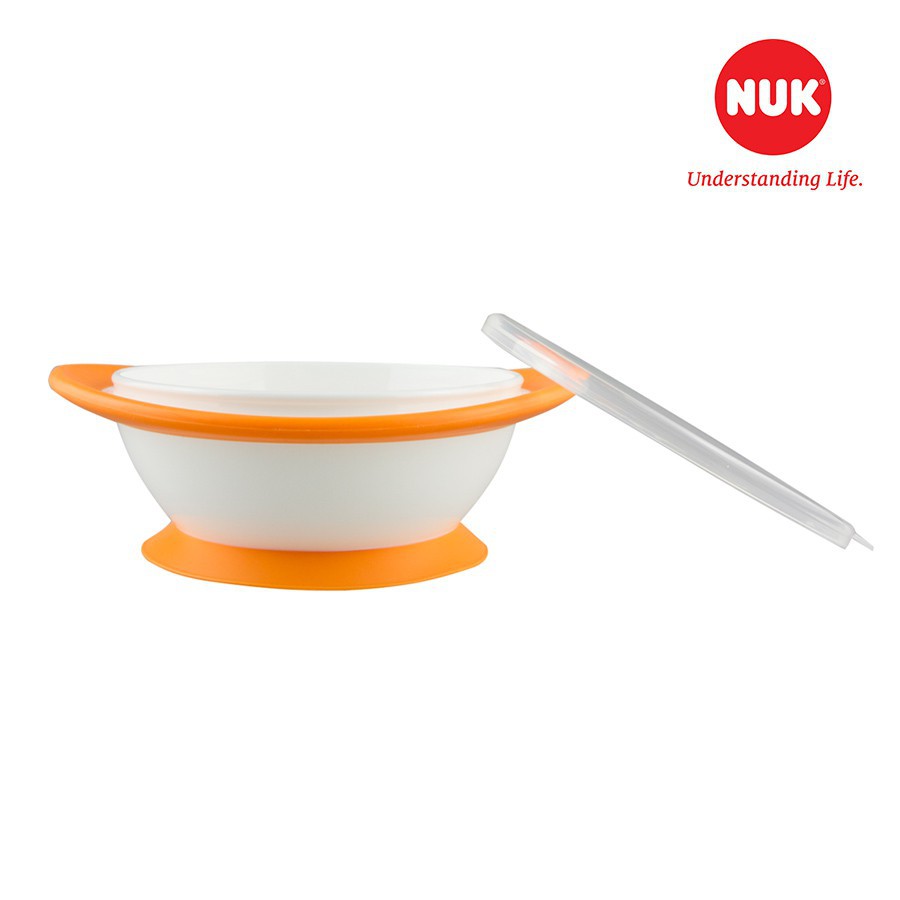 Bộ 2 bát ăn NUK chống đổ có nắp