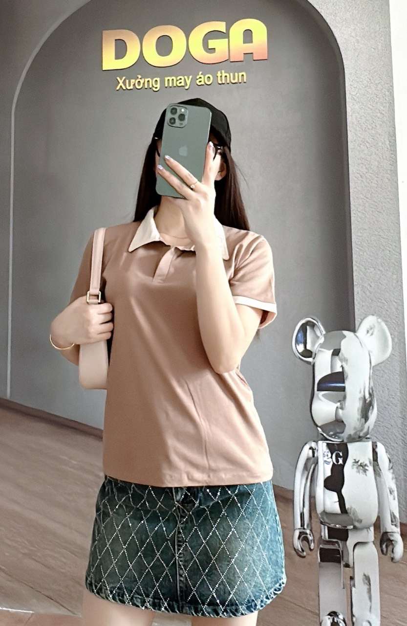 Áo Thun polo nữ thanh lịch DOGA size M,L,XL chất thun cotton không xù lông siêu xinh 146