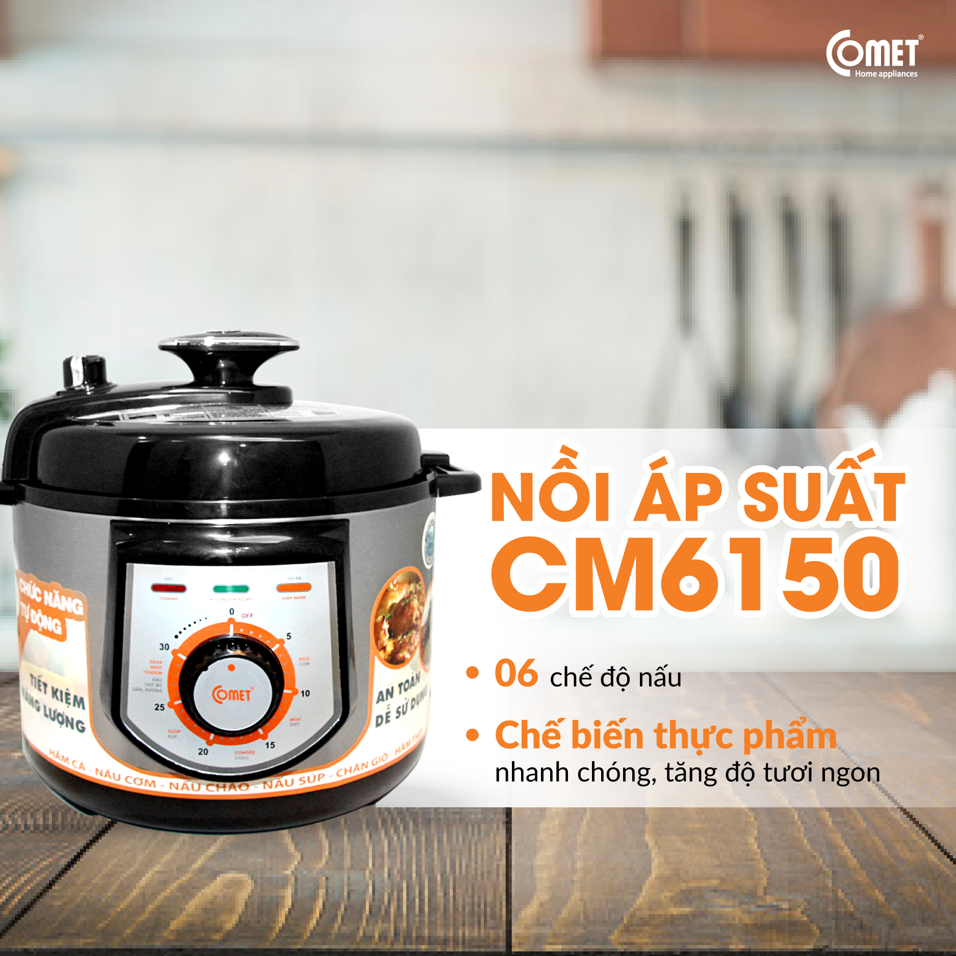 Nồi áp suất điện Comet - CM6150