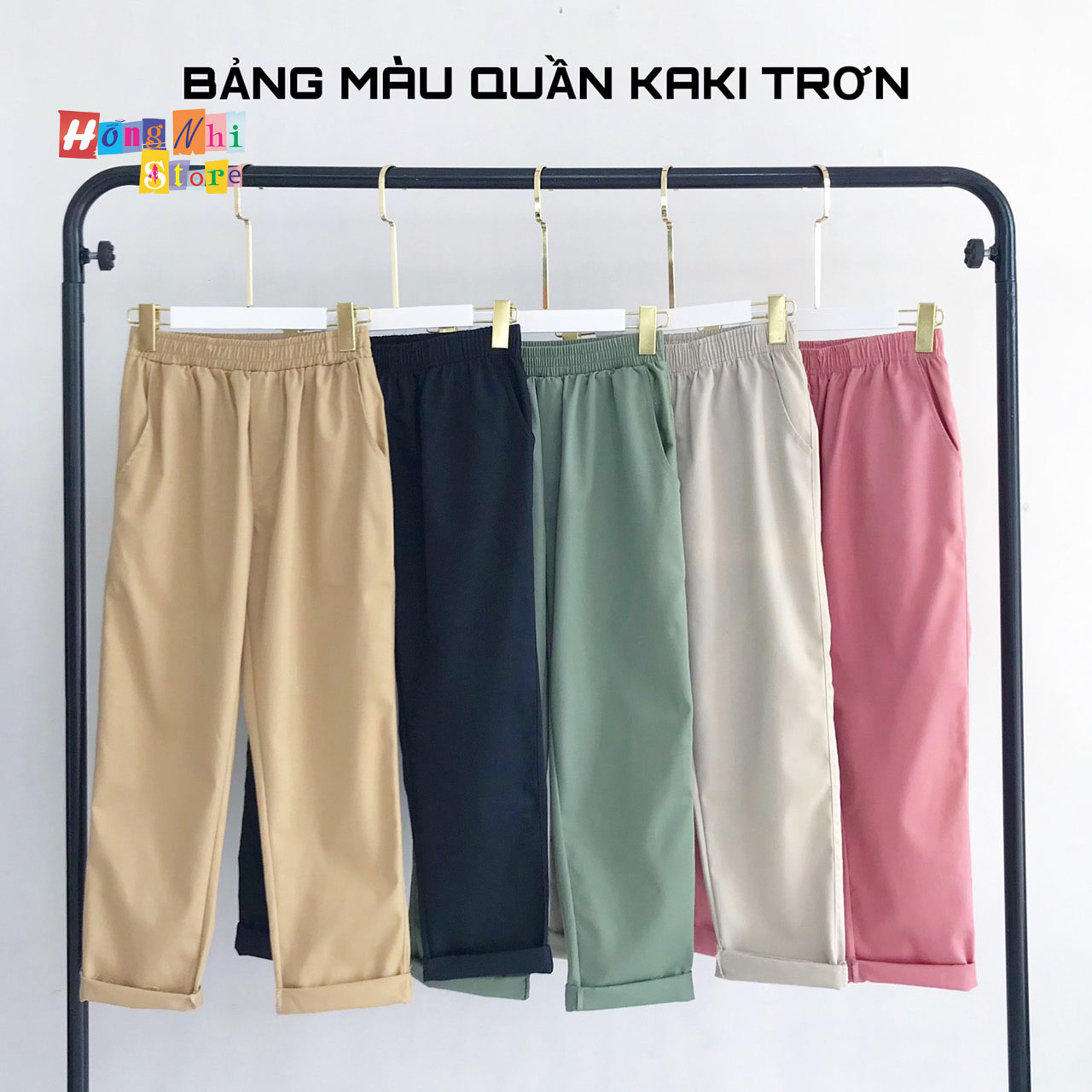 Quần Kaki Trơn Dài Lưng Thun Màu Xám Nhạt Basic Pant Unisex Oversize Ulzzang - MM