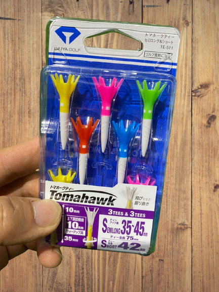 Tee Golf Chính HãngTomahawk Spiral Nhật Bản, Dài 8cm - 4cm, Điều chỉnh Độ Cao 1cm