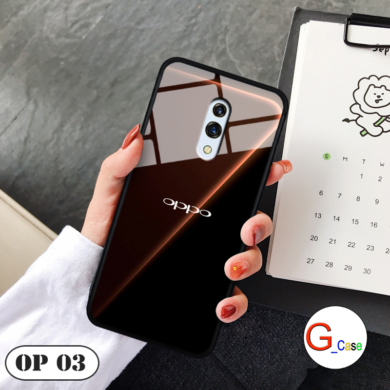 Ốp lưng OPPO K3 - lưng kính in logo hãng điện thoại