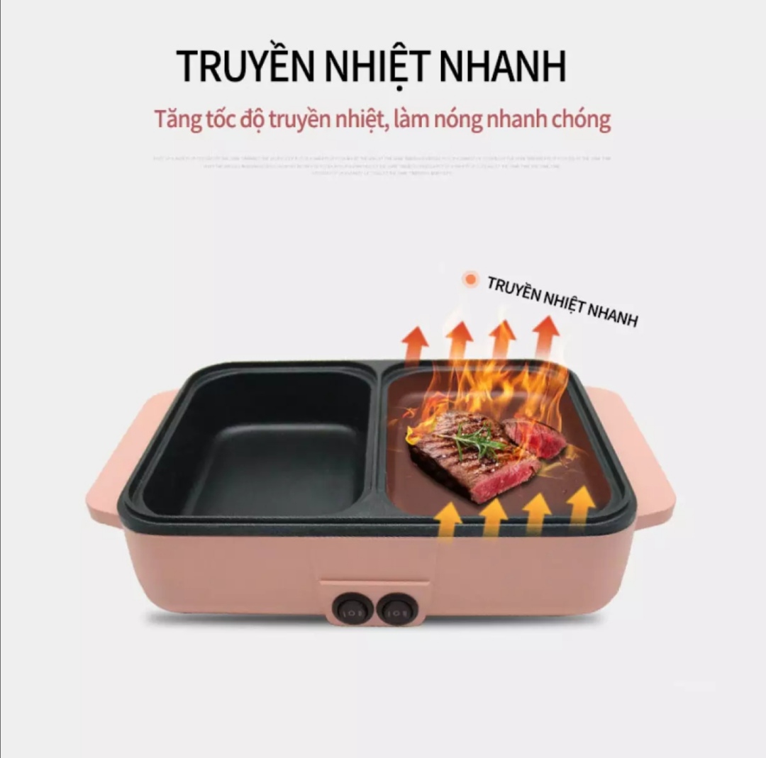 NỒI LẨU ĐIỆN MINI ĐA NĂNG 2 TRONG 1