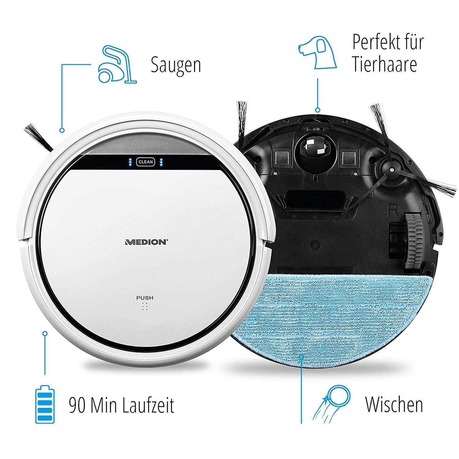 [Trả góp 0%]Robot Hút Bụi – Lau Nhà Medion MD18501