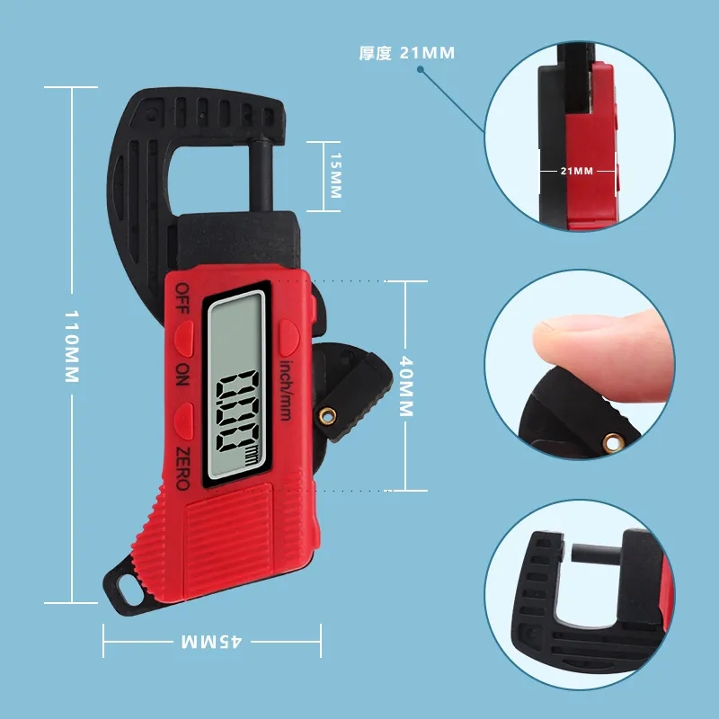 Panme điện tử 0-12mm, thước đo độ dày điện tử