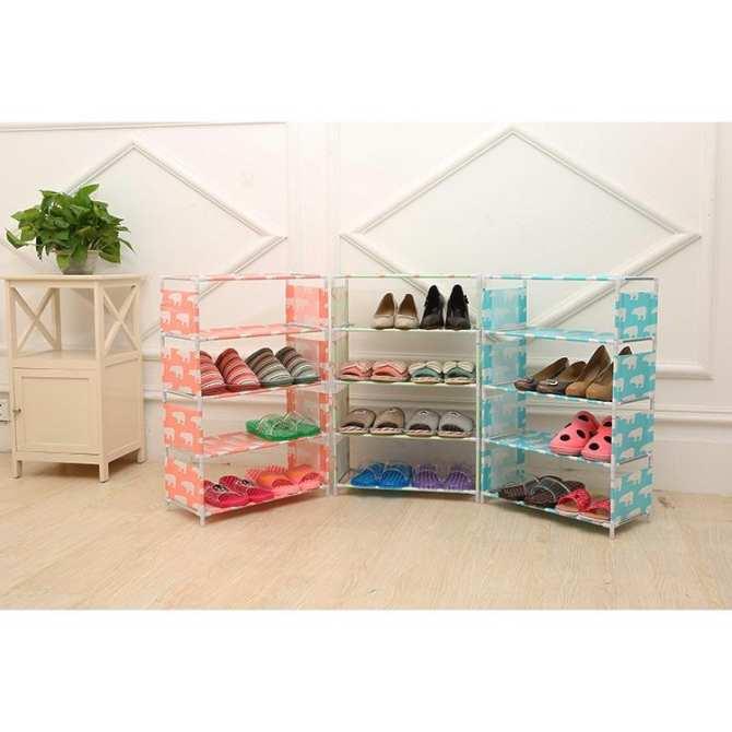 Kệ Để Giày Dép 4 Tầng Nhiều Hình Bằng Inox