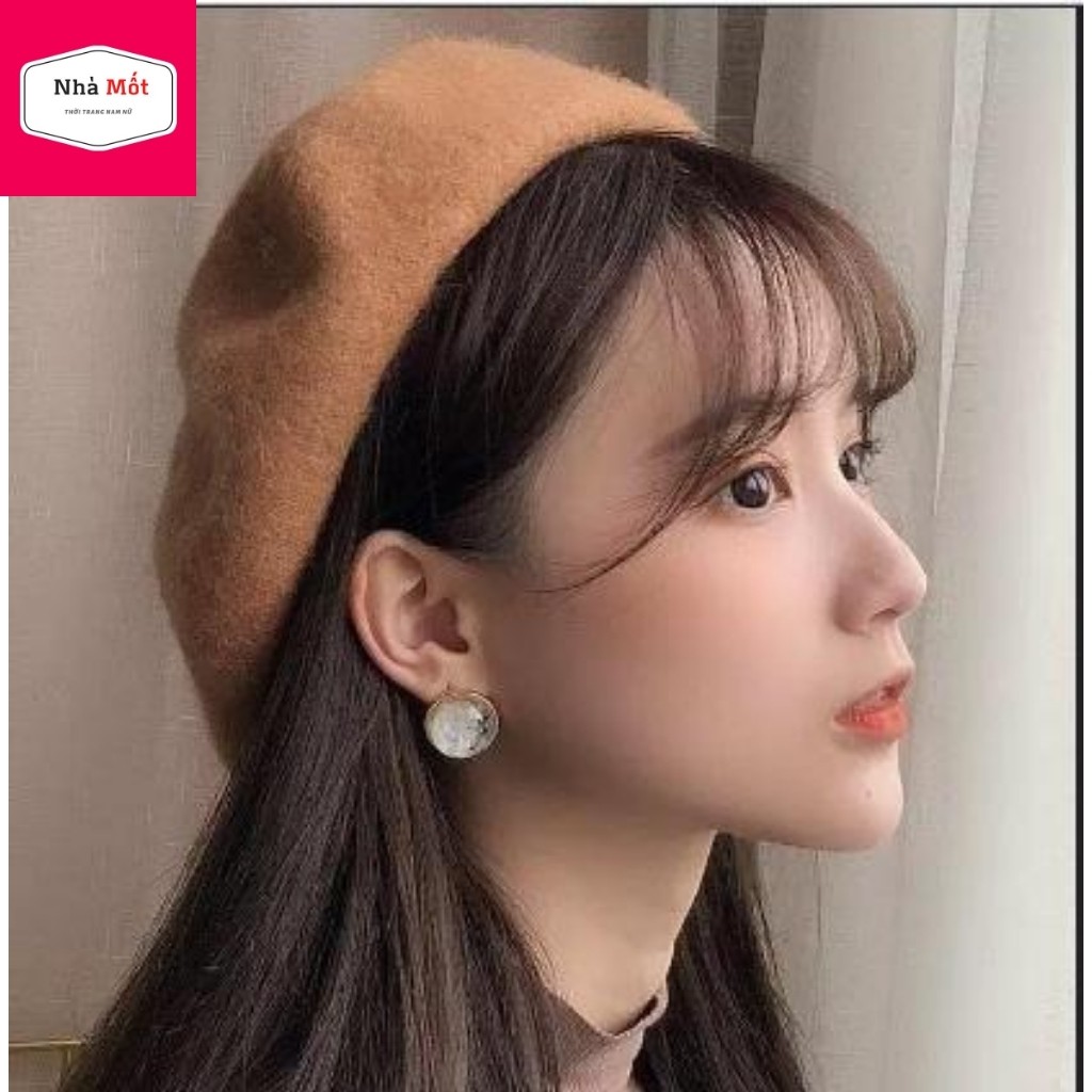 [HCM]Nón Len Beret Bánh Tiêu Dễ Thương