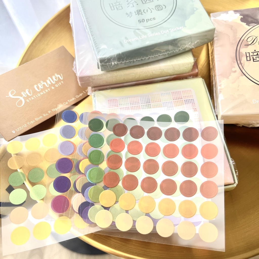 Hộp sticker Dot Tròn Dream Life
