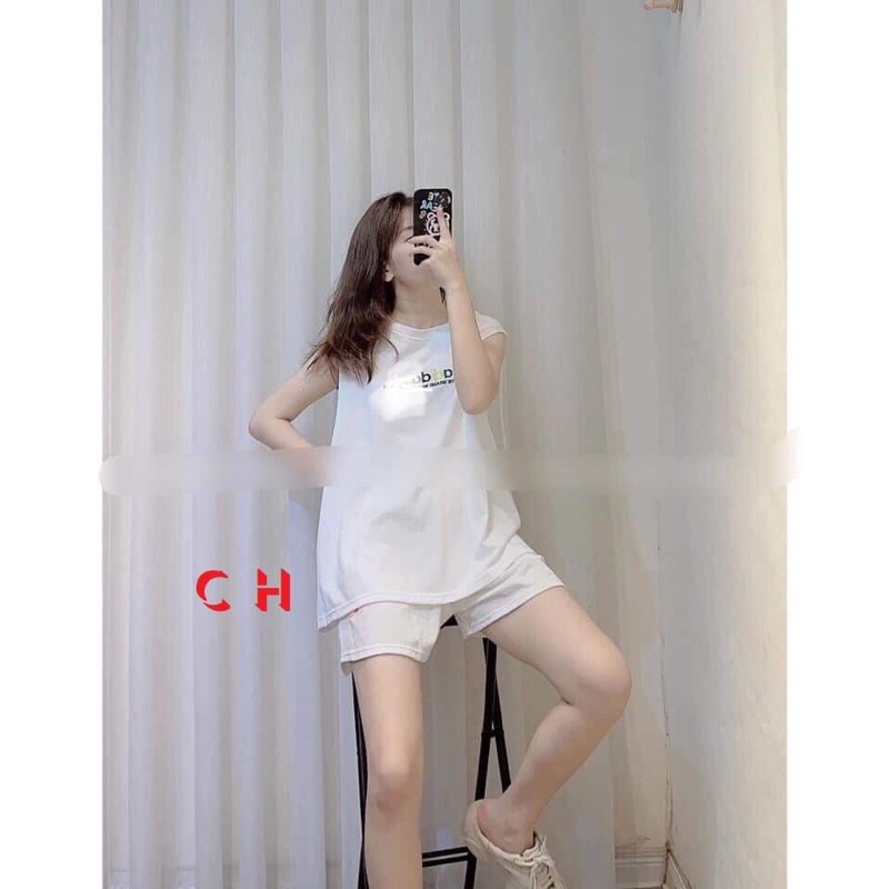 Áo tanktop ba lỗ chữ ngang ad hari