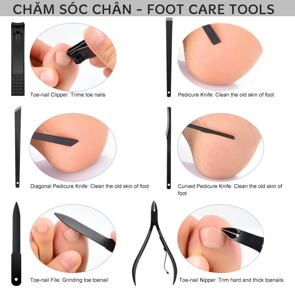 Bộ kềm cắt móng tay xịn cao cấp 18 món