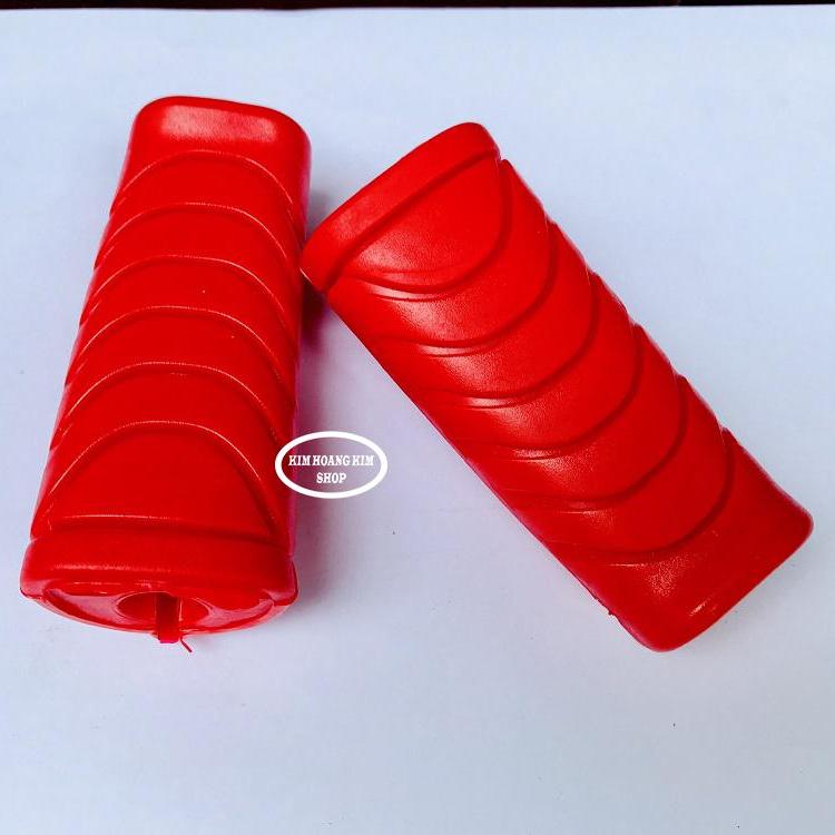 Cặp Gác chân trước Cao Su Màu dành cho Xe Máy (màu Đỏ)