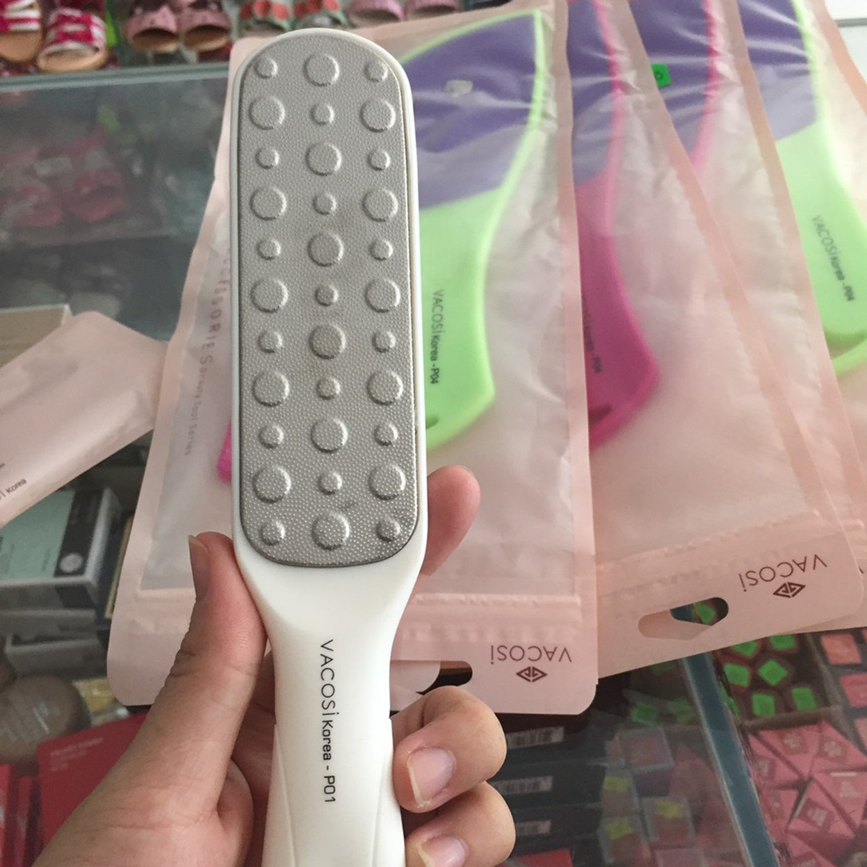 Cọ Chà Gót Chân 2 Mặt Vacosi White Foot Feeling - P01