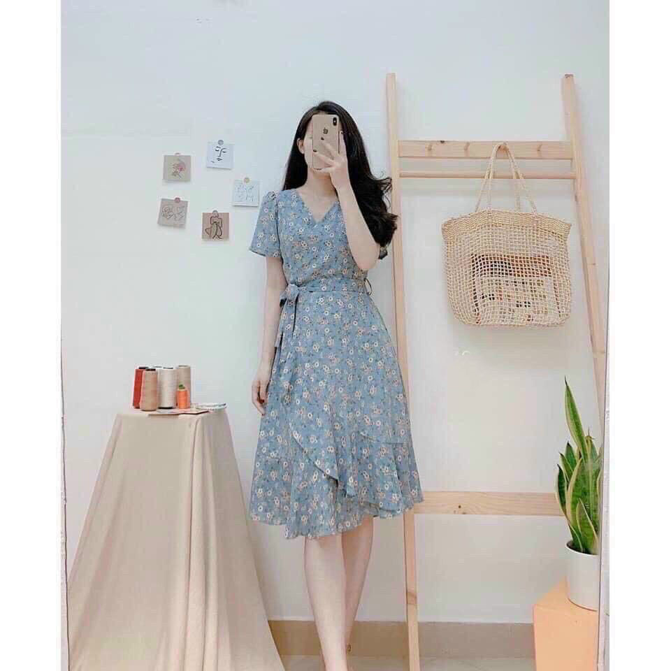 ĐẦM LỤA HOA XẾP TẦNG MẶC THOẢI MÁI  THỜI TRANG THIẾT KẾ LANCHI XT70