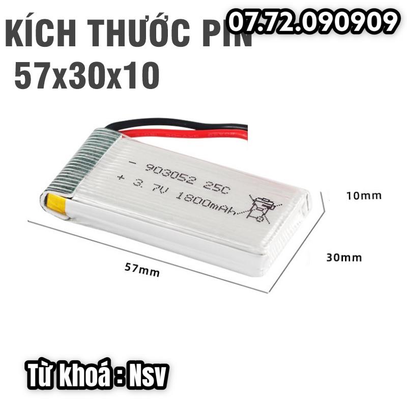 Nsv pin sạc 3.7v 1800mah dùng cho xe mô hình điều khiển cổng nối sm-2p/ xh-2.54