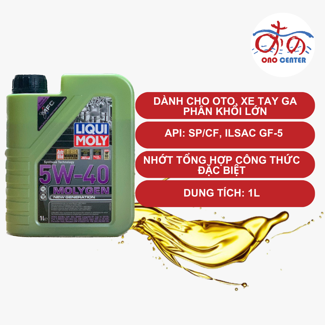 Liqui Moly Molygen 5W40 (1L/CHIẾT LẺ 800ML, 1L1, 1L2, 1L3, 1L4)