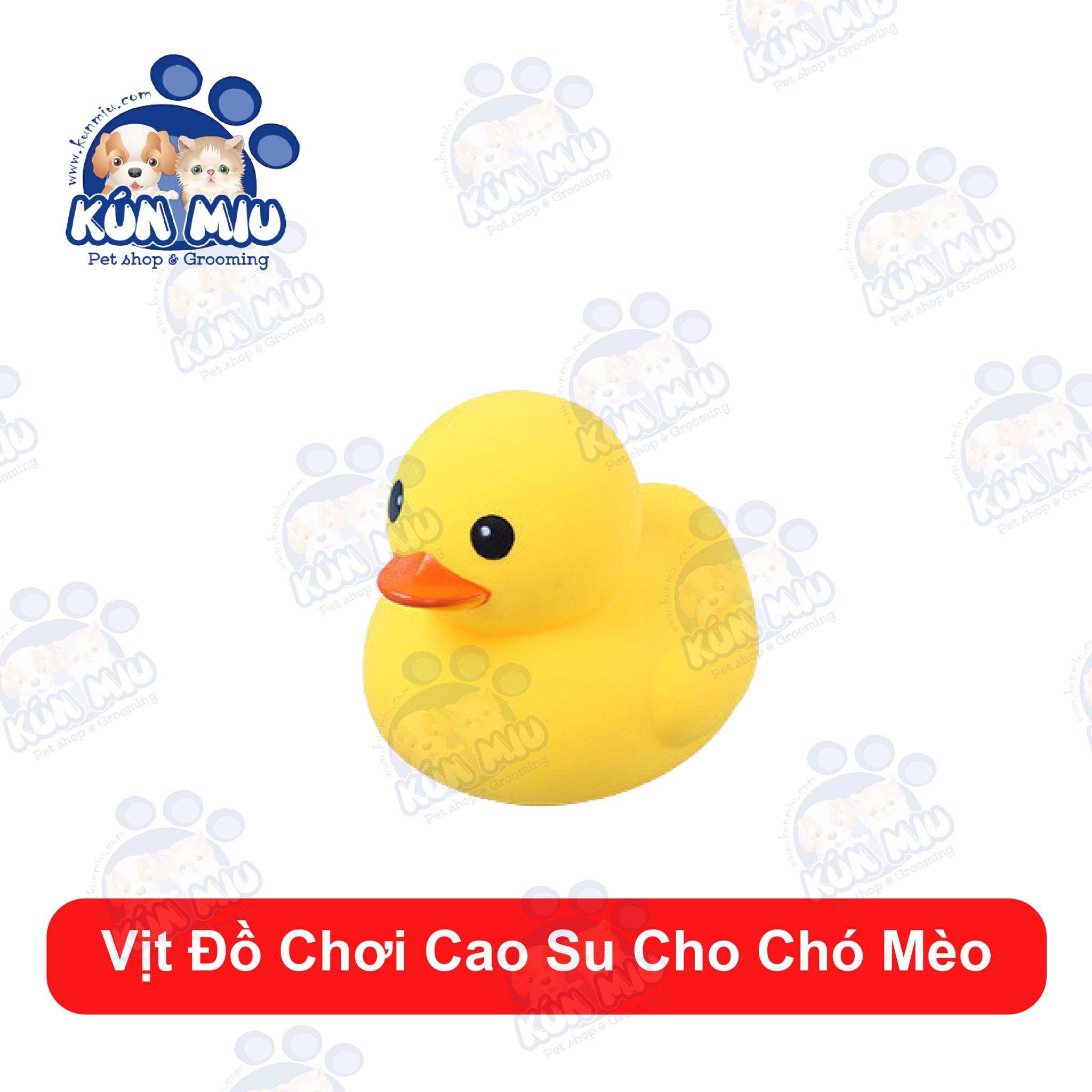 [Hoàn Tiền 10%] Vịt Đồ Chơi Cao Su Cho Chó Mèo size 10cm
