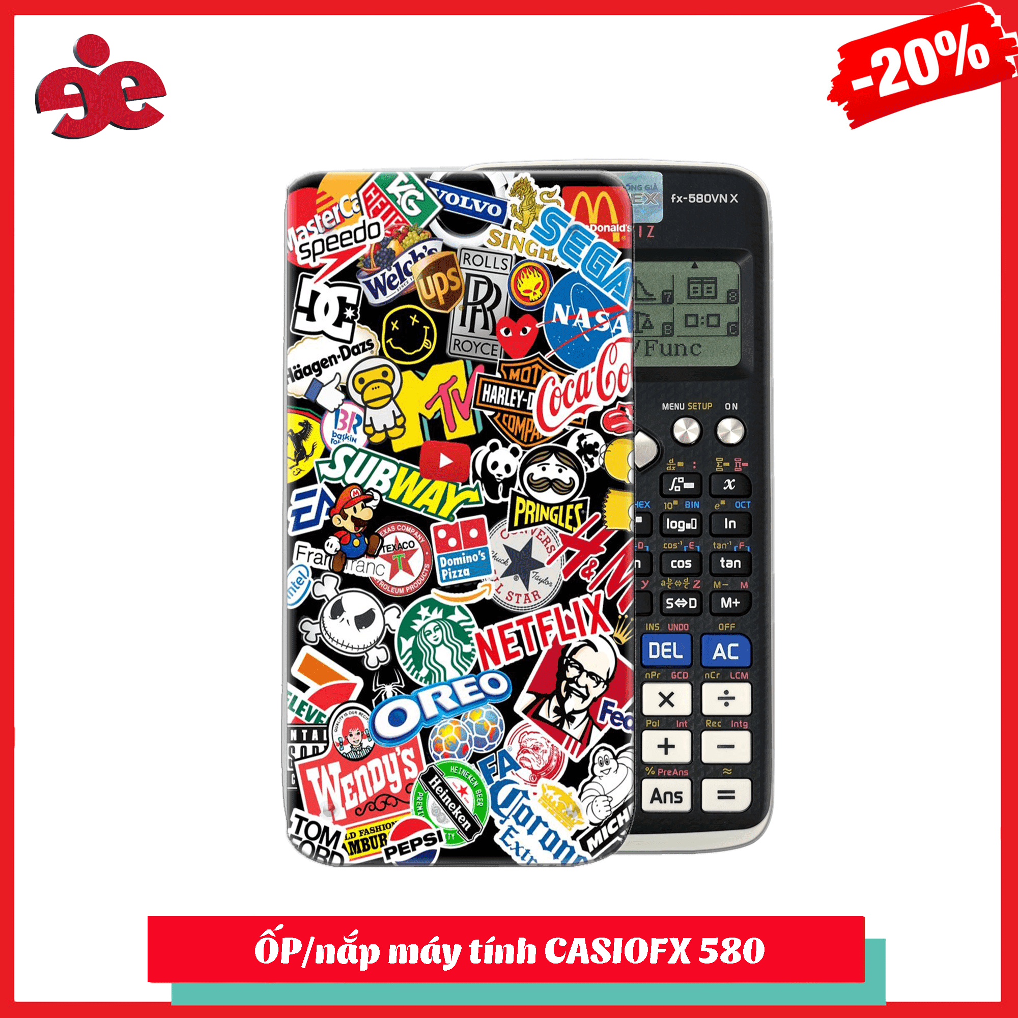 Ốp máy tính Casio FX 580 VNX