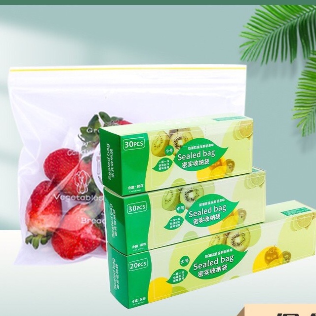 Set 3 hộp túi zip đựng thực phẩm có khoá(combo 80 túi)