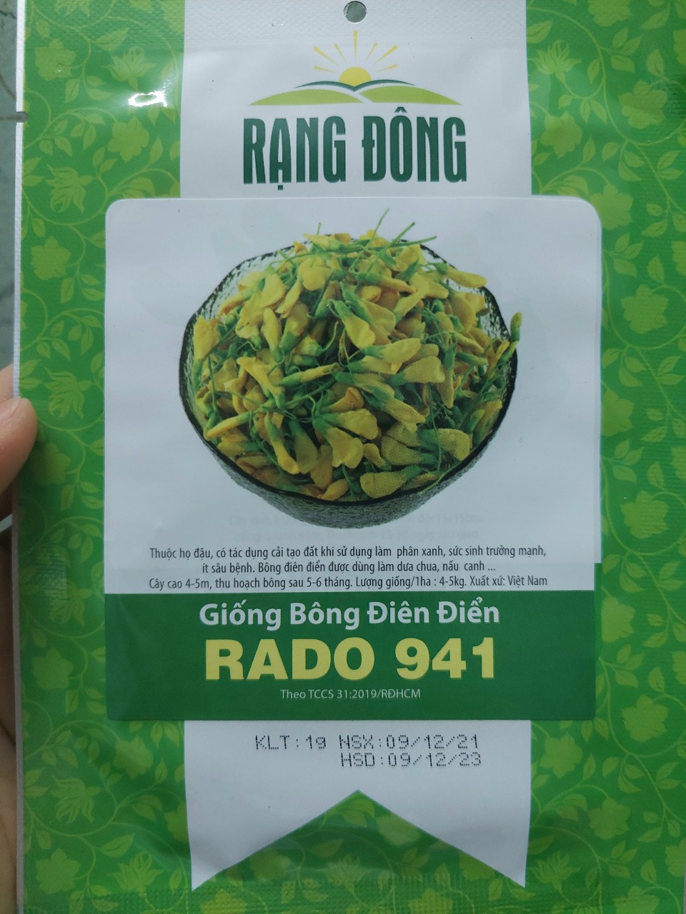 [Seeds] Hạt giống bông điên điển RD941, đóng gói 1gr (khoảng 60 hạt)