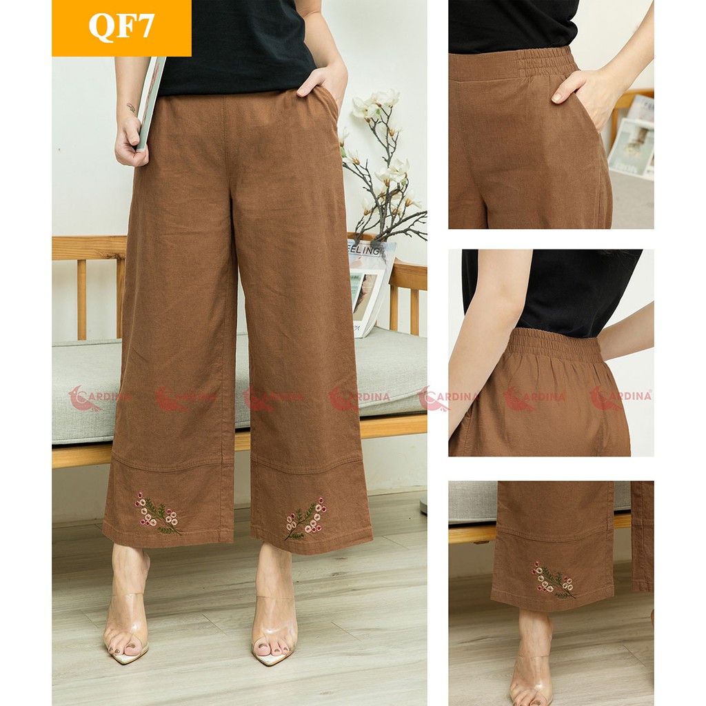 Quần CULOTTES Cardina chất liệu LINEN cao cấp thiết kế rất thời trang, tôn dáng vòng 2