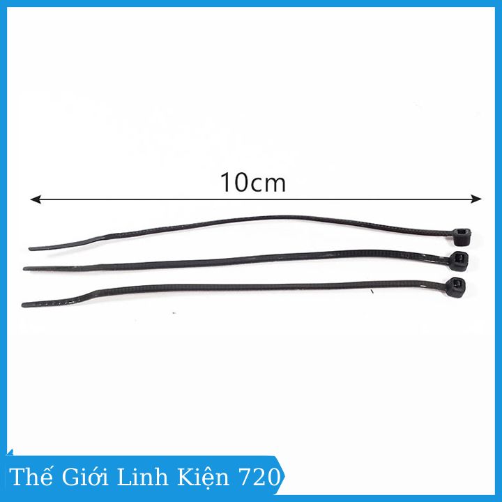 Gói 1000pcs dây thít đen 3x100mm