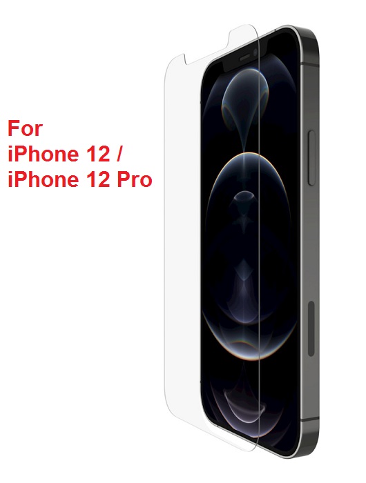 Kính cường lực cho iPhone 12 / iPhone 12 Pro (Chuẩn 9H Trong Suốt, Không Full)
