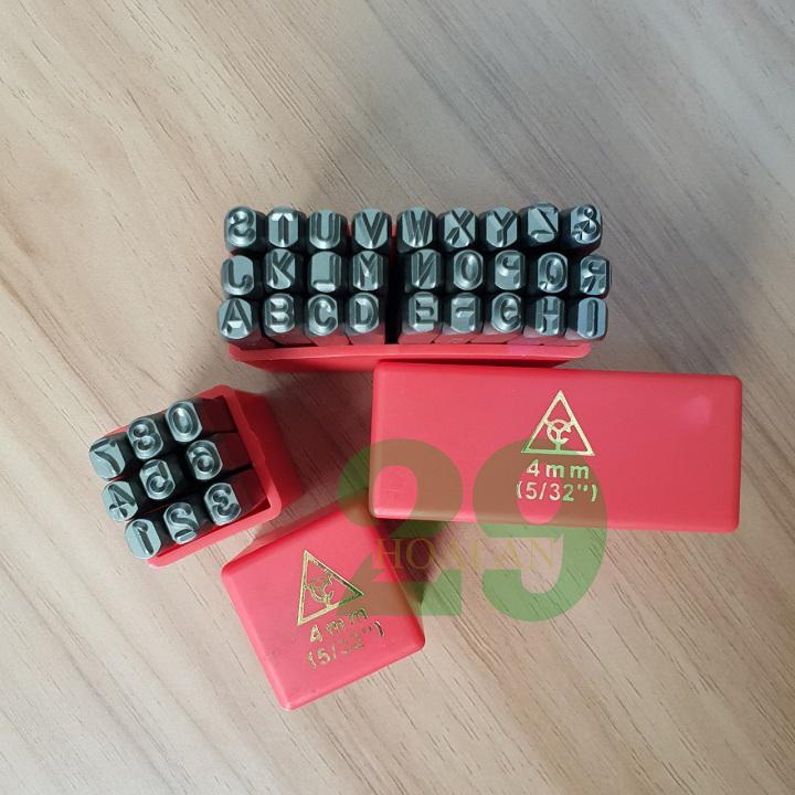 [Mua Để Nhận Quà] Bộ Đục Đóng Chữ Số 4mm - Xuôi Tặng Găng Tay Bảo Hộ