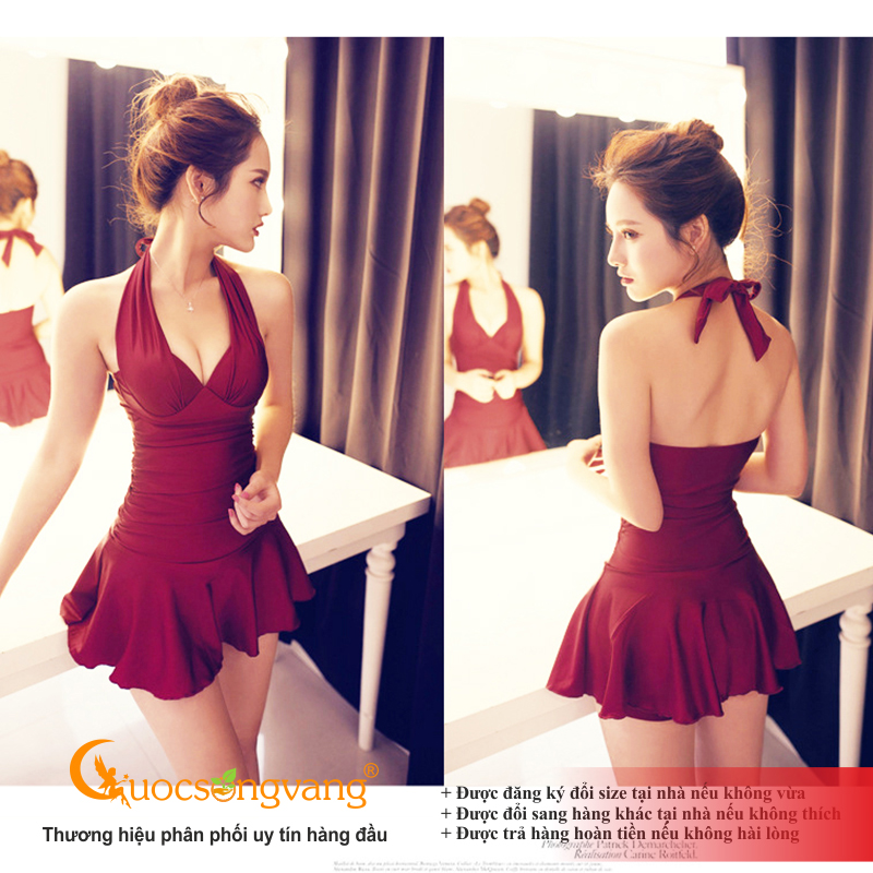 Váy đầm bơi kiểu đầm đi biển nữ một mảnh GLSWIM014 Cuocsongvang