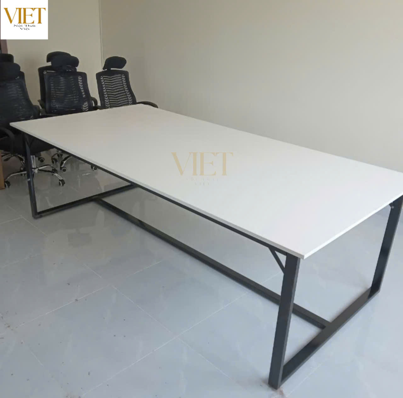 BÀN HỌP, BÀN VĂN PHÒNG CHÂN SẮT 2.4mx1.2m