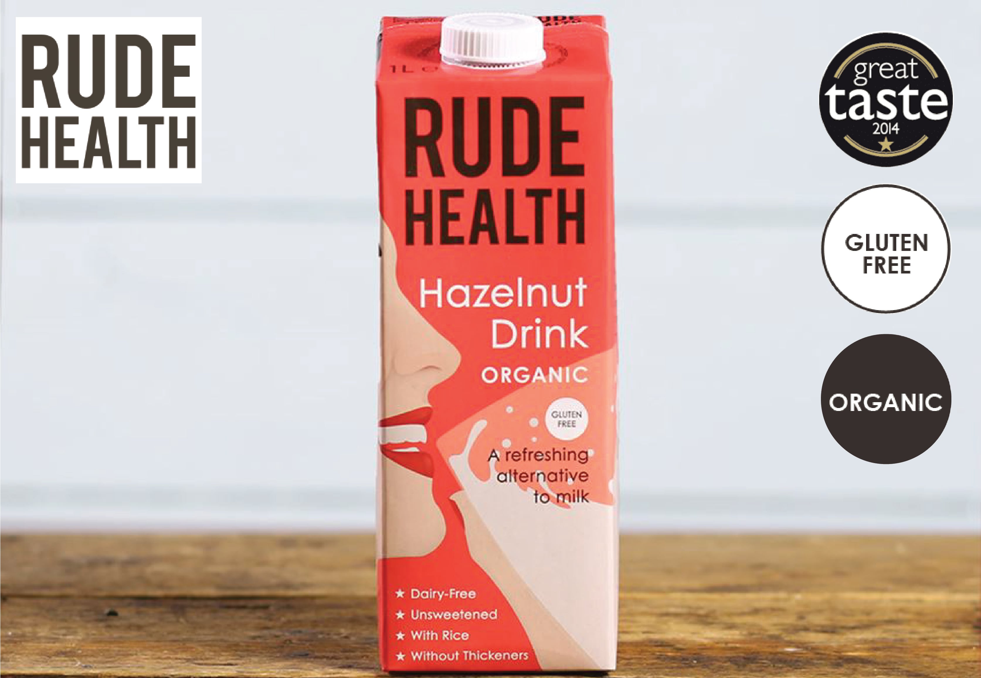 Sữa Hạt Phỉ Hữu Cơ Rude Health - Organic Hazelnut Drink 1L