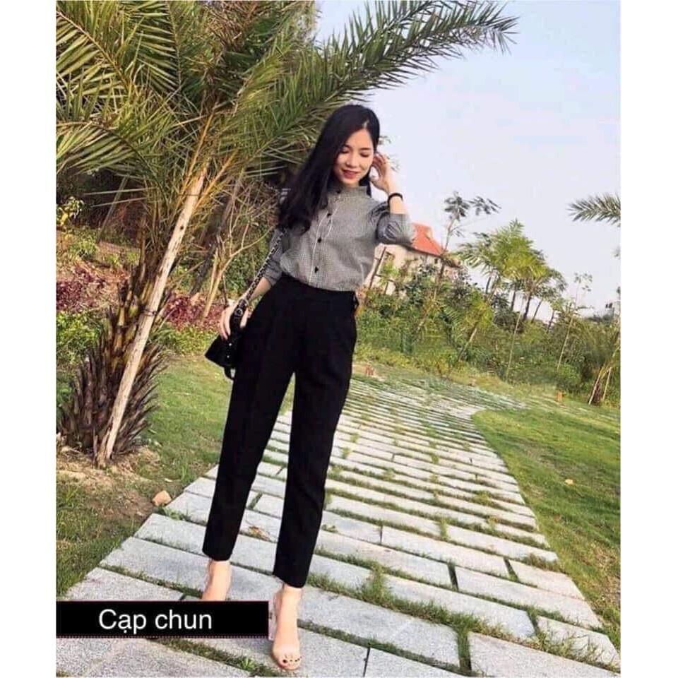 Quần baggy cạp chun chất sạn thái SLA0919