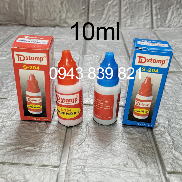 Mực con dấu 10ml đóng trên giấy TDStamp