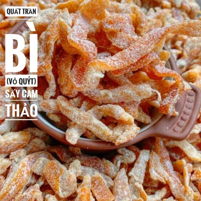 Quất Trần Bì (Vỏ Quýt) Sấy Cam Thảo Lon 500Gr
