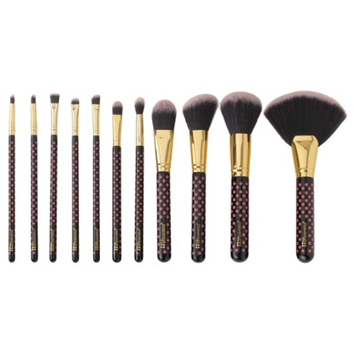 BH Cosmetics 11 Pcs Pink A Dot Brush Set