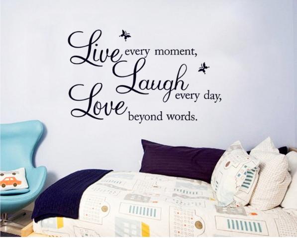 Decal trang trí Chữ Tiếng Anh Live
